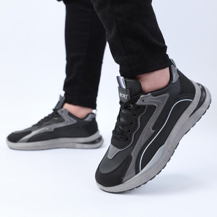 ⁦حذاء كاجوال شبابي للرجال لون أسود⁩ - الصورة ⁦6⁩