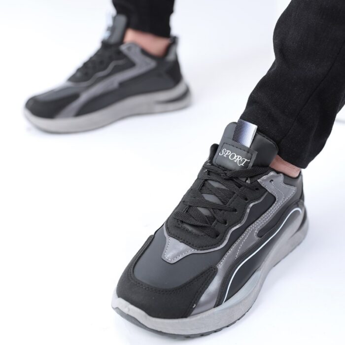 ⁦حذاء كاجوال شبابي للرجال لون أسود⁩ - الصورة ⁦11⁩