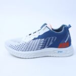 ⁦حذاء فاشن كاجوال جلد ونسيج للرجال لون أزرق ونعل أبيض⁩ - الصورة ⁦15⁩