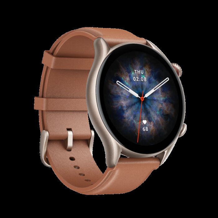 ⁦ساعة ذكية جي تي آر 3 برو من أمازفت للرجال لون بني - Amazfit GTR 3 Pro Smart Watch GPS A2040 46mm Brown Leather⁩ - الصورة ⁦2⁩