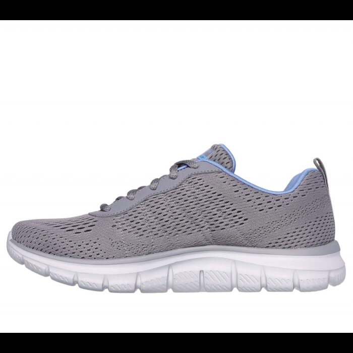 ⁦حذاء سكيتشرز تراك- نيو ستابل للنساء لون رمادي ونعل أبيض- Skechers Women's Track - New Staple Shoes⁩ - الصورة ⁦5⁩