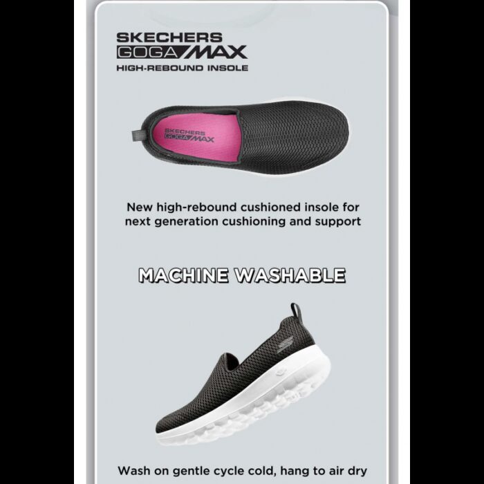 ⁦حذاء سكيتشرز جو ووك جوي سليب أون للنساء لون أسود ونعل أبيض- Skechers Women's Go Walk Joy Slip On Shoes⁩ - الصورة ⁦7⁩