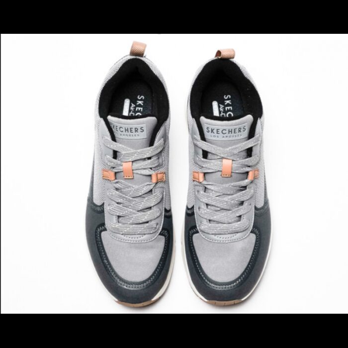 ⁦حذاء سكيتشرز أونو - لاايوفر للرجال لون رمادي وكحلي ونعل أبيض- Skechers Men's Uno - Layover Shoes⁩ - الصورة ⁦10⁩