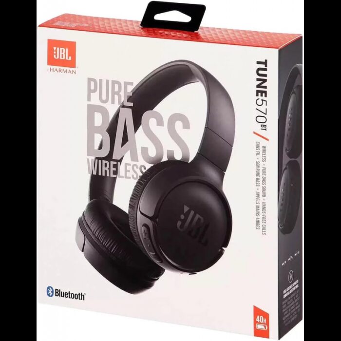 ⁦سماعات رأس لاسلكية من جي بي ال لون أسود- JBL Tune 570BT Wireless Bluetooth Headphones Black⁩ - الصورة ⁦6⁩
