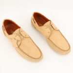 حذاء كاجوال شامواه للرجال لون بيج