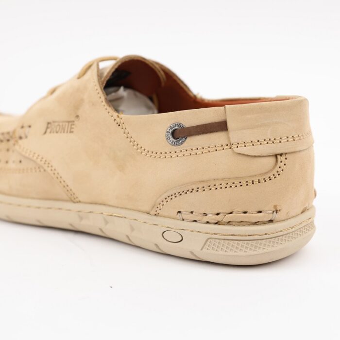 ⁦حذاء كاجوال شامواه للرجال لون بيج⁩ - الصورة ⁦4⁩