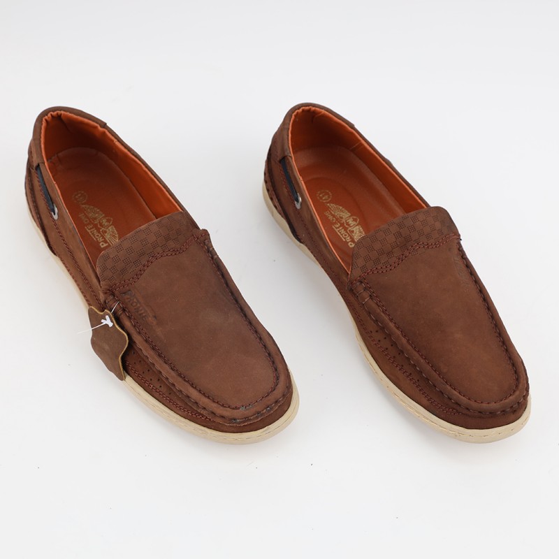 ⁦حذاء كاجوال شامواه للرجال لون بني غامق⁩ - الصورة ⁦1⁩