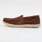 ⁦حذاء كاجوال شامواه للرجال لون بني غامق⁩ - الصورة ⁦2⁩