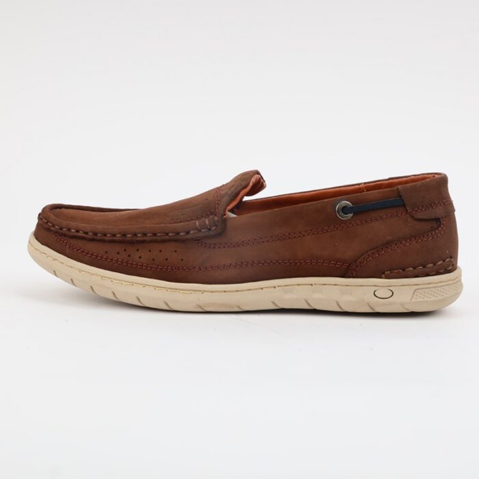 ⁦حذاء كاجوال شامواه للرجال لون بني غامق⁩ - الصورة ⁦2⁩