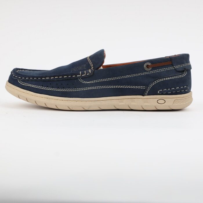 ⁦حذاء كاجوال شامواه للرجال لون كحلي⁩ - الصورة ⁦2⁩