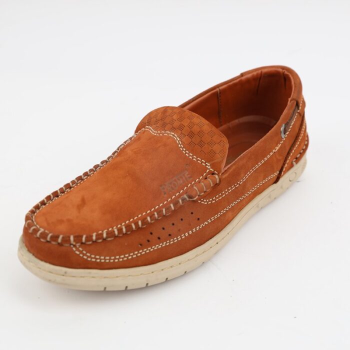 ⁦حذاء كاجوال شامواه للرجال لون عسلي⁩ - الصورة ⁦4⁩