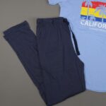 ⁦بجامة صيفية للأطفال لون أزرق وكحلي بتصميم نخلات⁩ - الصورة ⁦4⁩