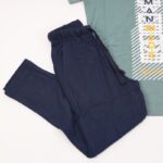 ⁦بجامة صيفية للأطفال لون أخضر وكحلي بتصميم MANMADE⁩ - الصورة ⁦7⁩