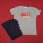 ⁦بجامة صيفية للأطفال لون أخضر وكحلي⁩ - الصورة ⁦3⁩