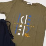 ⁦بجامة صيفية للأطفال لون زيتي وكحلي⁩ - الصورة ⁦3⁩