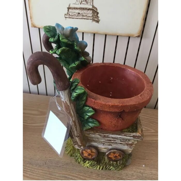 ⁦قوار العربة مع زهور مضيئة بالطاقة الشمسية⁩ - الصورة ⁦8⁩