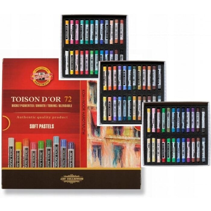 10332632_67dc3f51345b2 Soft Pastels KOH-I-NOOR Toison D'or 72 COLOUR أقلام باستيل للرسم من كوه اي نور عدد 72 - الصورة 1