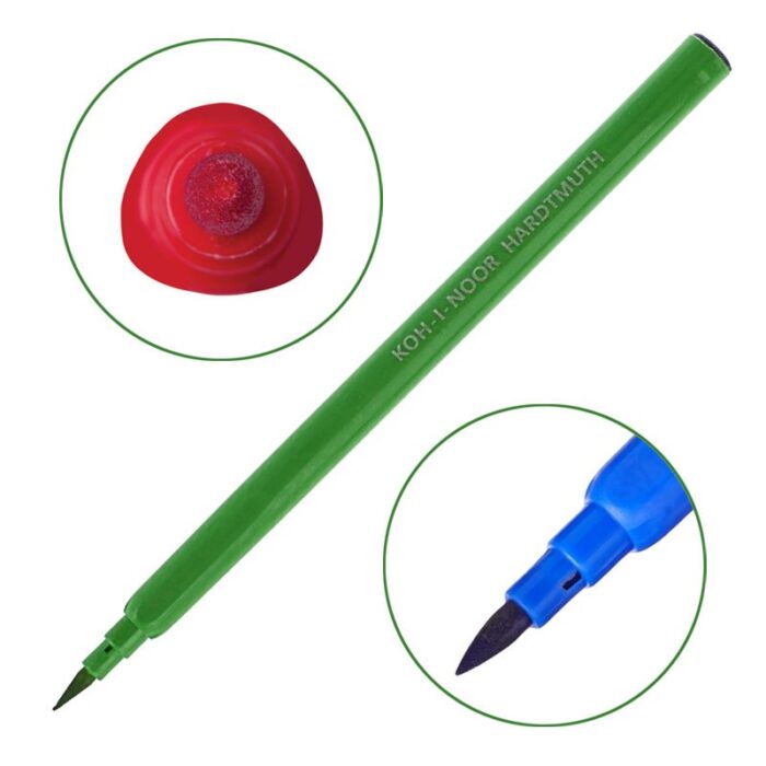 ⁦Brush fiber pens أقلام تحديد عدد 12 ألوان متعددة⁩ - الصورة ⁦2⁩