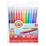 ⁦Brush fiber pens أقلام تحديد عدد 12 ألوان متعددة⁩ - الصورة ⁦4⁩