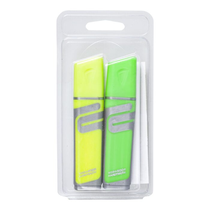 10332647_67dc3f6338f23 قلم هايلايتر للتحديد عدد 2 لون أصفر وأخضر - الصورة 1