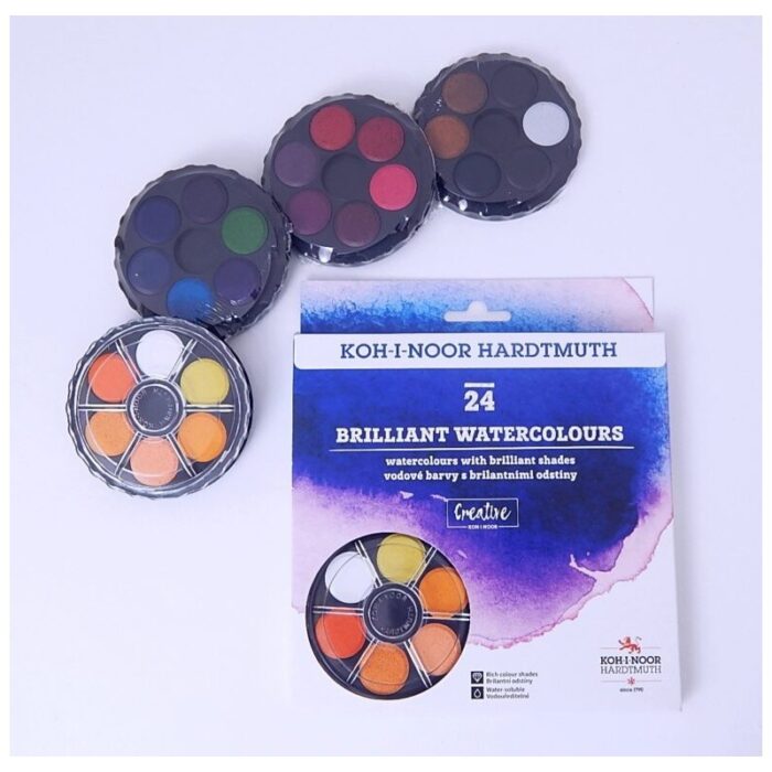 10332655_67dc3f72e92c6 كرتونة ألوان مائية حجر 24 لون من كوه اي نور - الصورة 1