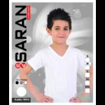 داخلي فانيلا بأكمام قصيرة قبة رقم 7 للأطفال لون أبيض