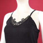 ⁦شباح داخلي (بروتيل) بحمالات رفيعة بتصميم دانتيل للنساء لون أسود⁩ - الصورة ⁦5⁩