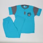 بجامة صيفية للأطفال لون أزرق سماوي