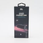 ⁦شاحن سيارة بمنفذين تايب سي مع كابل تايب سي قوة 40 واط لون أسود⁩ - الصورة ⁦6⁩