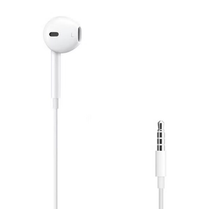 ⁦سماعة اذن مع ميكروفون بمنفذ أوكس طول 1.2 متر لون أبيض⁩ - الصورة ⁦2⁩