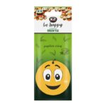 معطر ورقي بتصميم سمايل دائري من كيه 2 للسيارات برائحة الشاي الأخضر