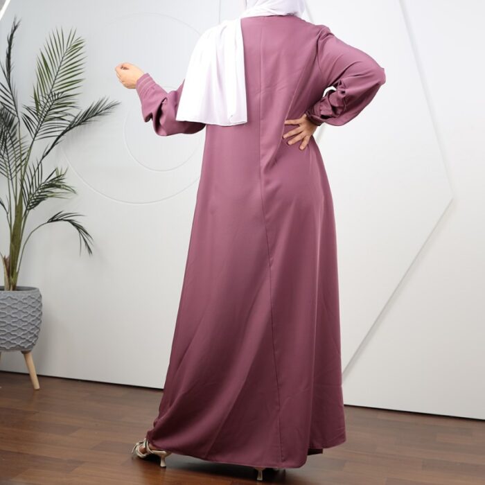 ⁦عباية بأكمام طويلة للنساء لون نهدي⁩ - الصورة ⁦6⁩