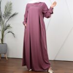 ⁦عباية بأكمام طويلة للنساء لون نهدي⁩ - الصورة ⁦7⁩