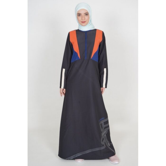 ⁦جلباب سبورت للنساء لون أسود و كحلي⁩ - الصورة ⁦4⁩