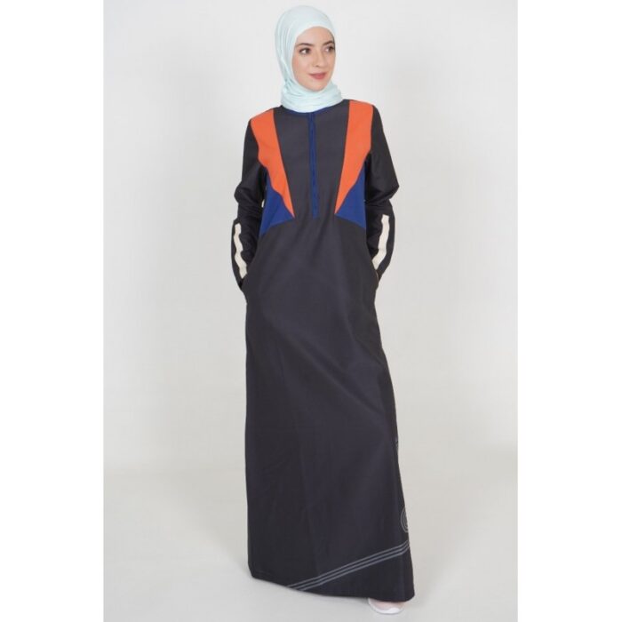 ⁦جلباب سبورت للنساء لون أسود و كحلي⁩ - الصورة ⁦5⁩