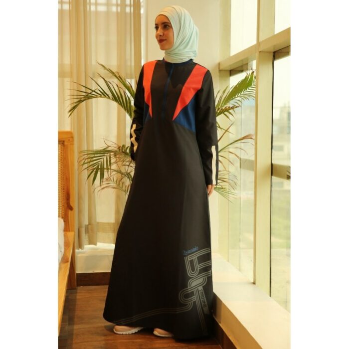 ⁦جلباب سبورت للنساء لون أسود و كحلي⁩ - الصورة ⁦8⁩