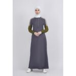 جلباب سبورت للنساء لون رمادي