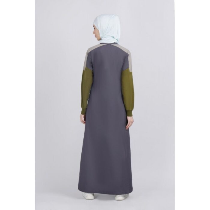 ⁦جلباب سبورت للنساء لون رمادي⁩ - الصورة ⁦2⁩