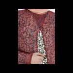 ⁦جاكيت بأكمام طويلة شيفون للنساء لون زهري وأزرق⁩ - الصورة ⁦5⁩