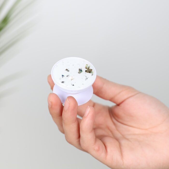 ⁦ستاند مقبض موبايل لاصق من 9 برو لون أبيض⁩ - الصورة ⁦3⁩