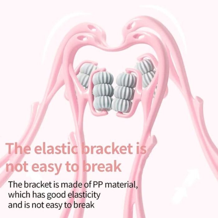 ⁦أداة تدليك الرقبة اليدوي ذات ست كرات دوارة لون زهري - حصريًا في مارت⁩ - الصورة ⁦4⁩