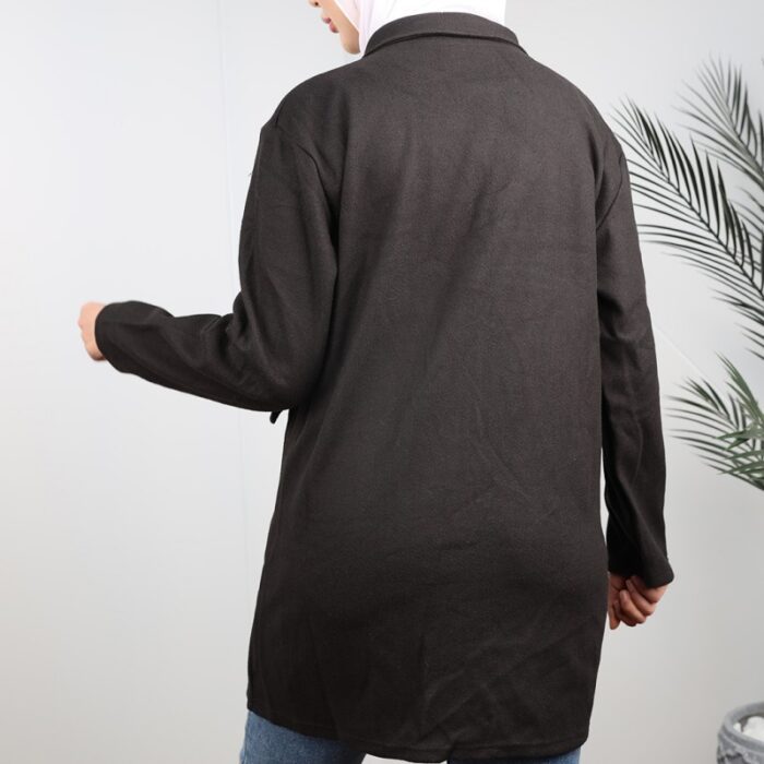 ⁦جاكيت شتوي جوخ للنساء لون أسود⁩ - الصورة ⁦9⁩