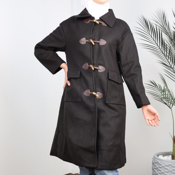 ⁦جاكيت شتوي جوخ  للنساء لون أسود⁩ - الصورة ⁦9⁩