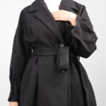 ⁦جاكيت شتوي جوخ للنساء لون أسود⁩ - الصورة ⁦2⁩