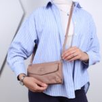 ⁦محفظة ستاتية لون نهدي⁩ - الصورة ⁦2⁩