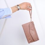 ⁦محفظة ستاتية لون نهدي⁩ - الصورة ⁦4⁩