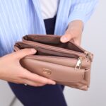 ⁦محفظة ستاتية لون نهدي⁩ - الصورة ⁦7⁩