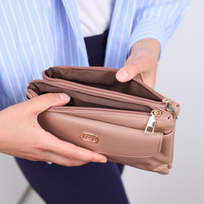 ⁦محفظة ستاتية لون نهدي⁩ - الصورة ⁦7⁩