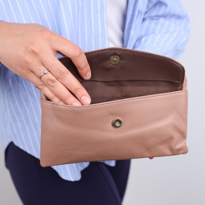 ⁦محفظة ستاتية لون نهدي⁩ - الصورة ⁦9⁩