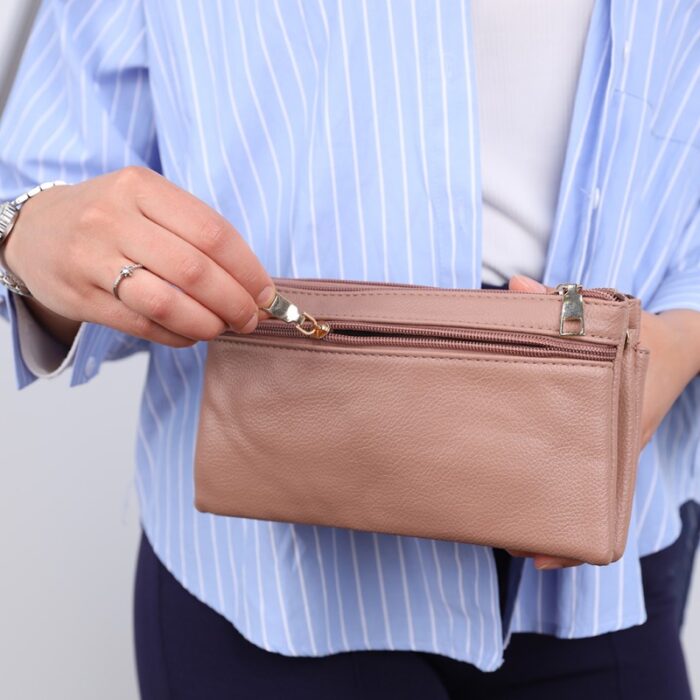 ⁦محفظة ستاتية لون نهدي⁩ - الصورة ⁦10⁩